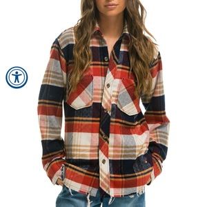 Aviator nation PLAID FLANNEL LIGHT WEIGHT UNISEX WESTERN SHIRT - COWBOY PLAID